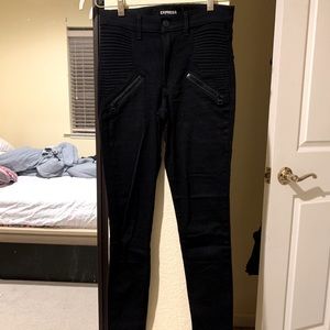 Express high waisted jean leggings